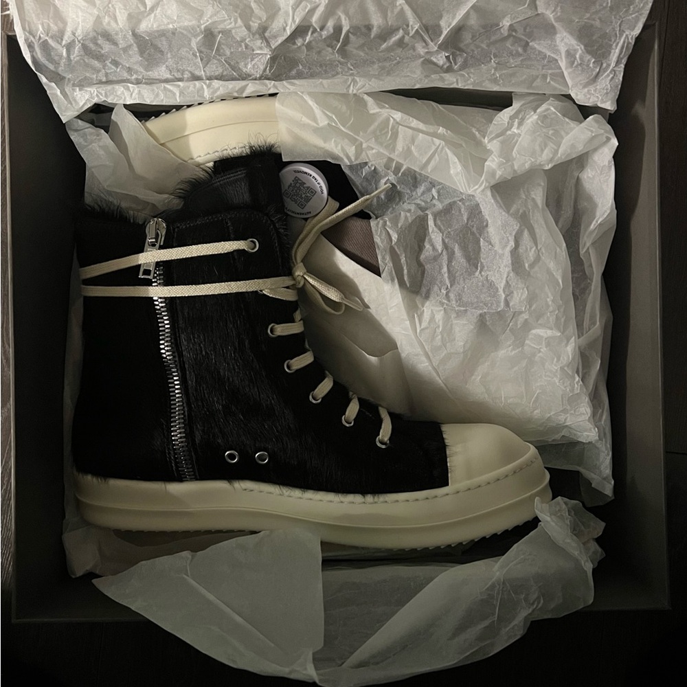 Rick Owens Ramones High-Top Sneakers – Size 45 – Brand New